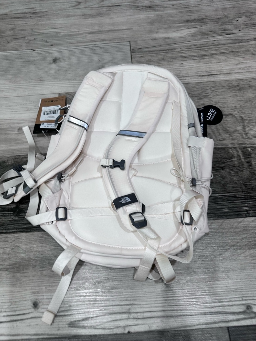 The Northface Women's 27L Borealis Luxe Backpack Gardenia White/Burnt Coral Meta - Picture 5 of 16